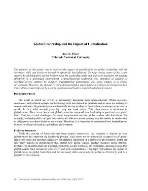 Global Leadership and the Impact of Globalization