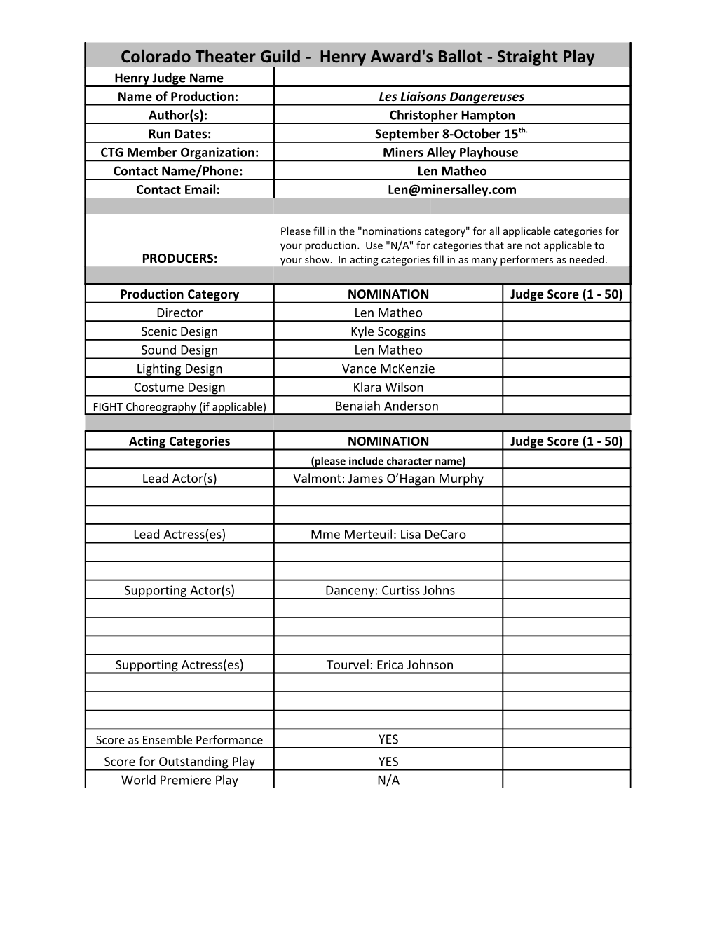 Colorado Theater Guild - Henry Award's Ballot - Straight Play s6