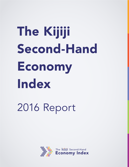 The Kijiji Second-Hand Economy Index 2016 Report
