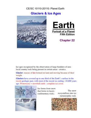 Planet Earth Glaciers & Ice Ages Earth Portrait of a Planet Fifth Edition