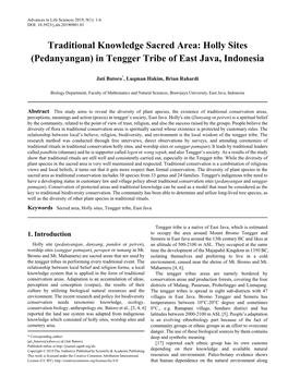Secred Area, Holly Sites, Tengger Tribe, East Java