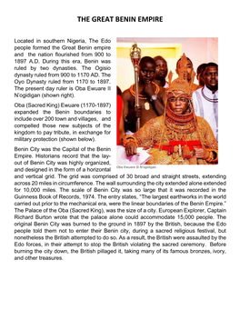 The Great Benin Empire