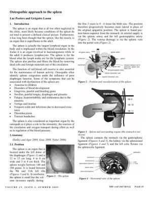 Osteopathic Approach to the Spleen