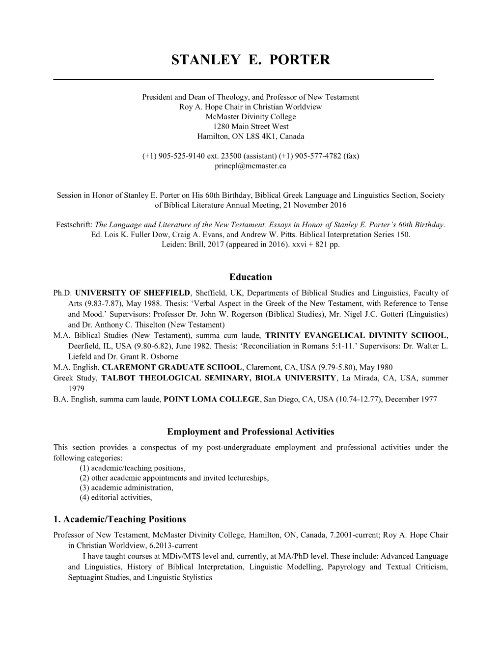 2003 Mcmaster Resume