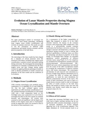 Evolution of Lunar Mantle Properties During Magma Ocean Crystallization and Mantle Overturn