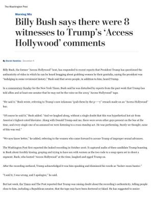 Billy Bush Says There Were 8 Witnesses to Trump's 'Access Hollywood'