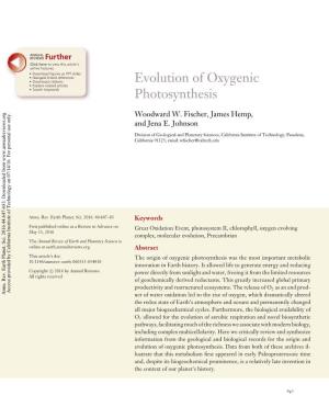 Evolution of Oxygenic Photosynthesis