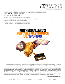 Mother Mallard's Portable Masterpiece Co