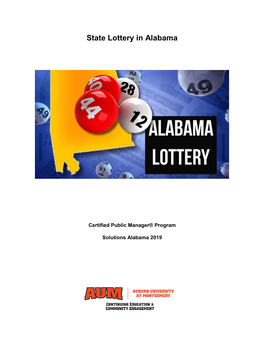 State Lottery in Alabama