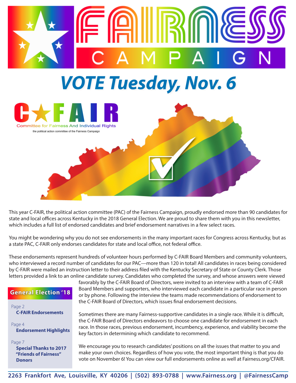 VOTE Tuesday, Nov. 6