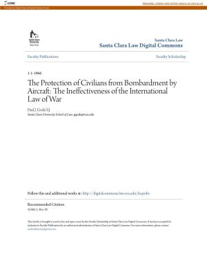 The Protection of Civilians from Bombardment by Aircraft: the Ineffectiveness of the International Law Of