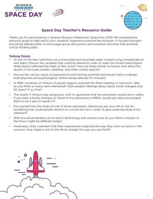 Space Day Teacher's Resource Guide