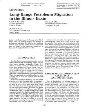 Long-Range Petroleum Migration in the Illinois Basin CRAIG M