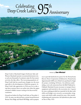 Celebrating Deep Creek Lake's Anniversary
