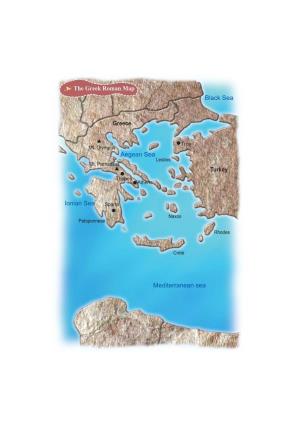 The Greek Roman Map Black Sea Mediterranean Sea Ionian Sea