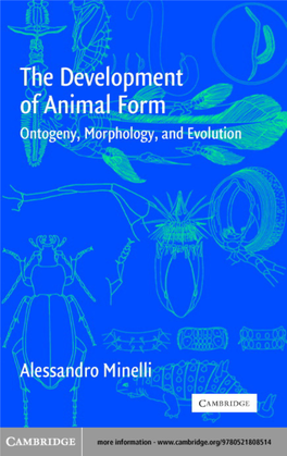 The Development of Animal Form: Ontogeny, Morphology, And