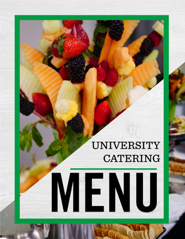 University Catering Menu
