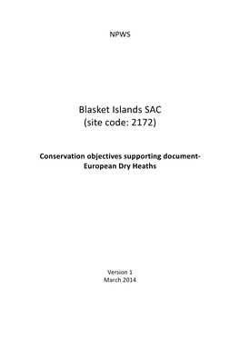Blasket Islands SAC (Site Code: 2172)