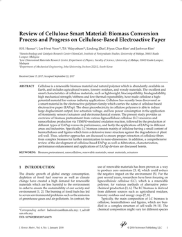 Biomass Conversion Process and Progress on Cellulose-Based Electroactive Paper