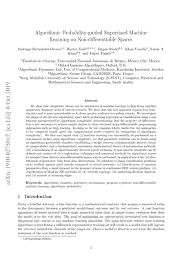 Algorithmic Probability-Guided Supervised Machine Learning on Non-Differentiable Spaces