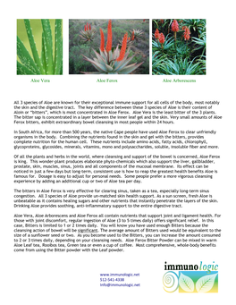 Aloe Vera, Ferox and Arborescens