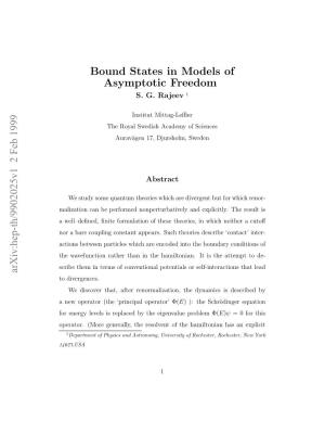 Bound States in Models of Asymtotic Freedom