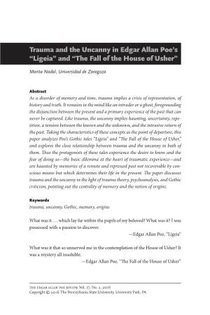 Trauma and the Uncanny in Edgar Allan Poe's “Ligeia” and “The Fall Of