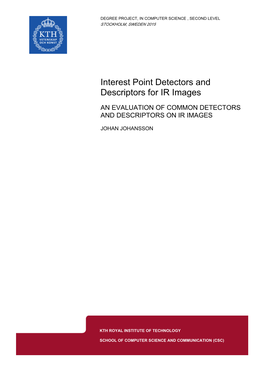 Interest Point Detectors and Descriptors for IR Images