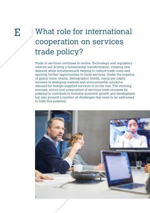 E. What Role for International Cooperation on Services Trade Policy?