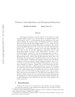 Twistors, Generalizations and Exceptional Structures