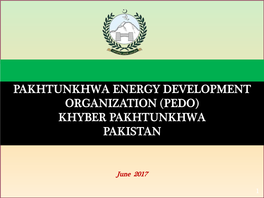 Pakhtunkhwa Energy Development Organization (Pedo) Khyber Pakhtunkhwa Pakistan