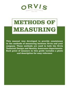 Methods of Measuring