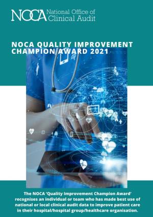 Noca Quality Improvement Champion Award 2021