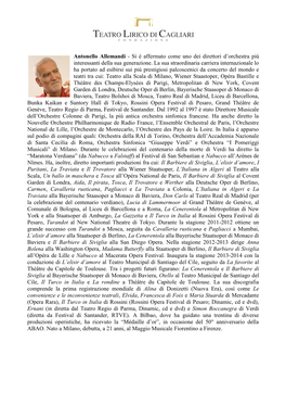 Antonello Allemandi - Si È Affermato Come Uno Dei Direttori D’Orchestra Più Interessanti Della Sua Generazione