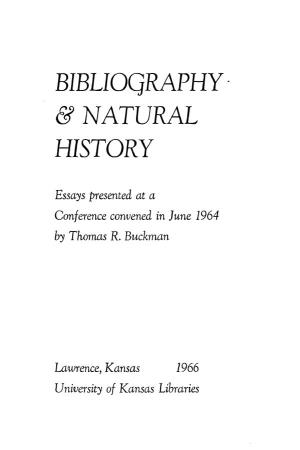 Biblioqraphy & Natural History