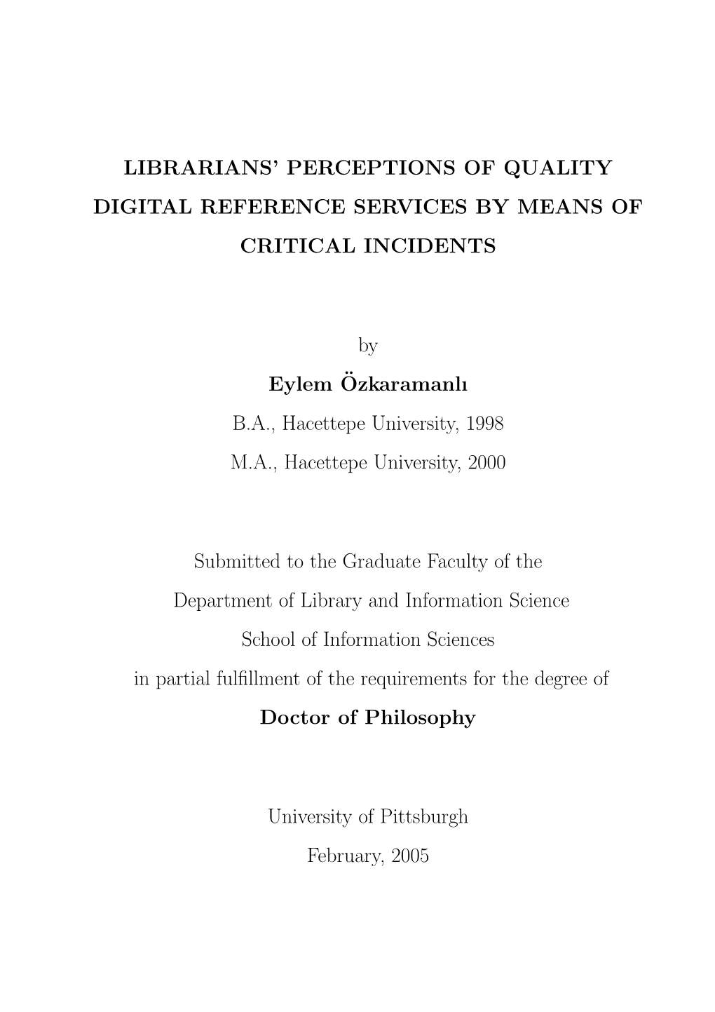 Librarians' Perceptions of Quality Digital Reference Services