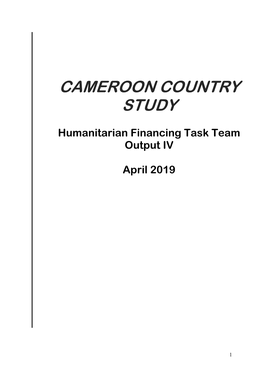 Cameroon Country Study