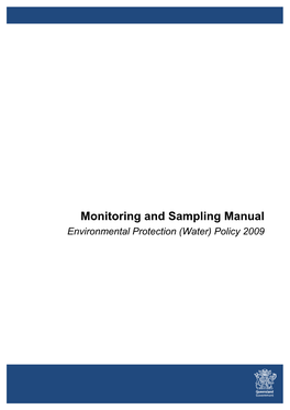 Monitoring and Sampling Manual 2018