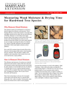 Measuring Wood Moisture & Drying Time for Hardwood Tree Species