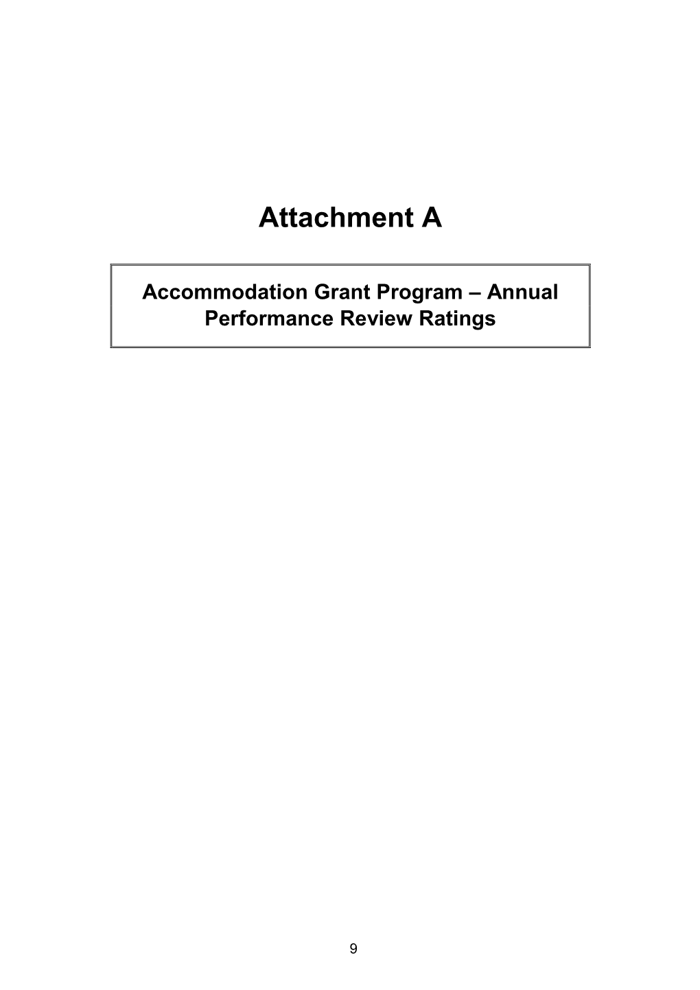 Attachment A