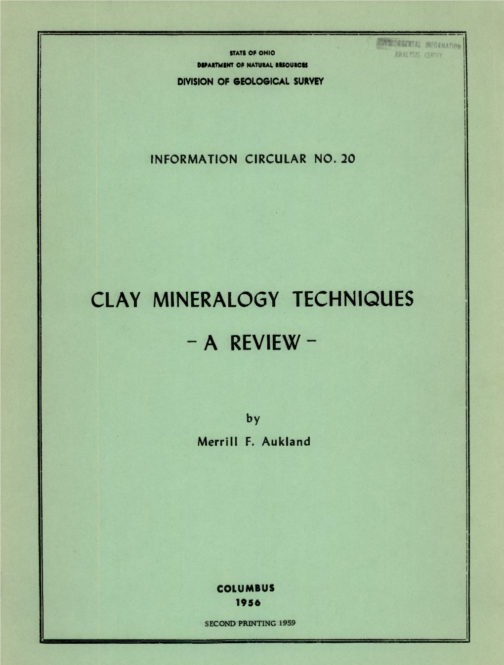 Clay Mineralogy Techniques