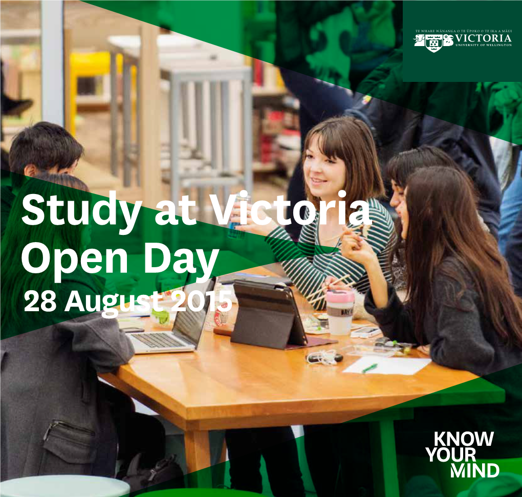 Study at Victoria Open Day 28 August 2015