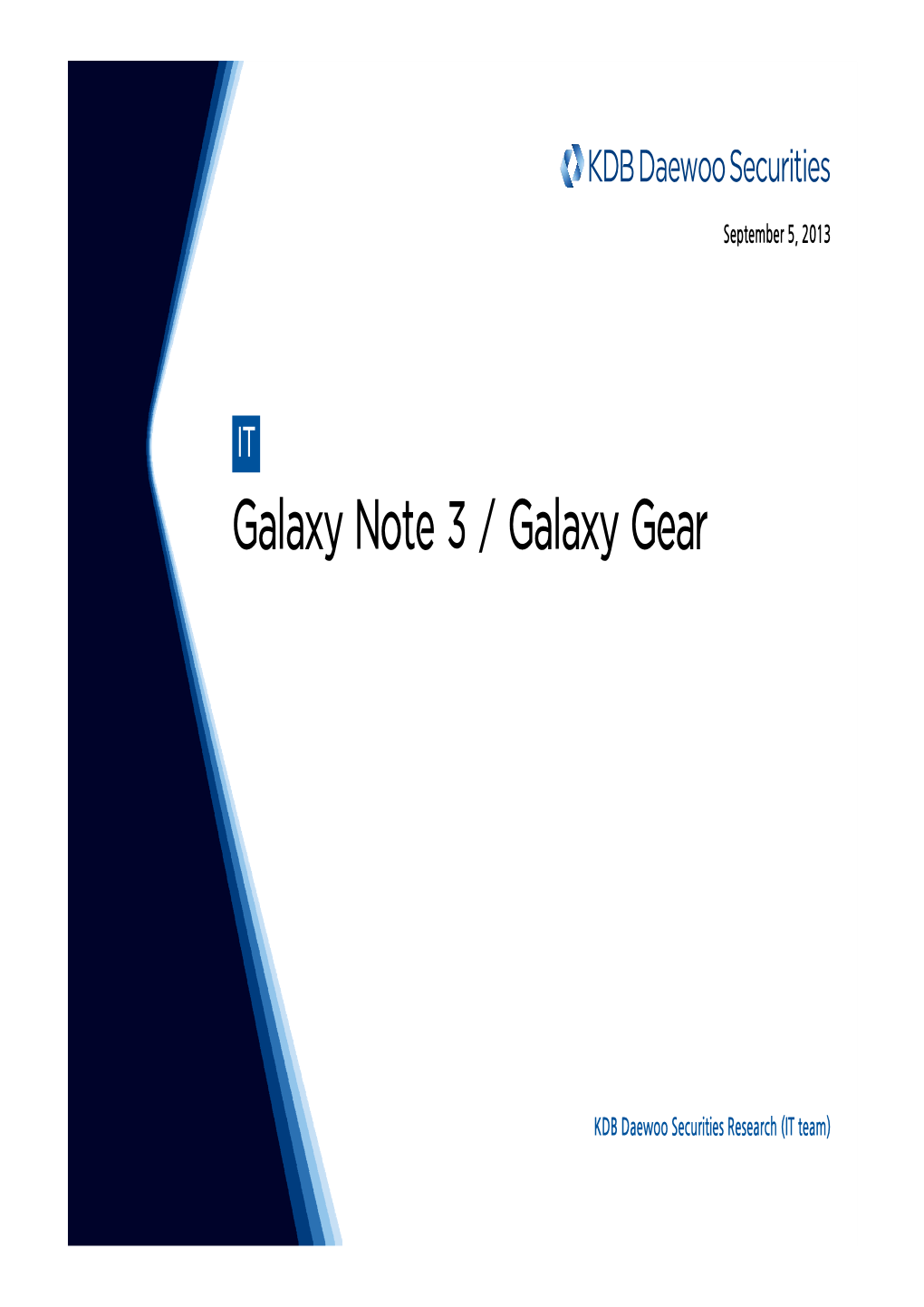 Galaxy Note 3 / Galaxy Gear