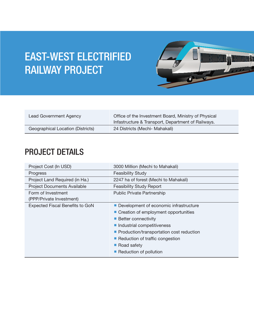 East-West Electrified Railway Project