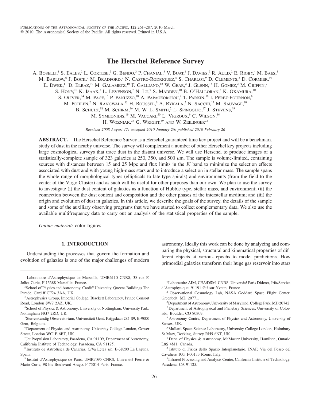 The Herschel Reference Survey