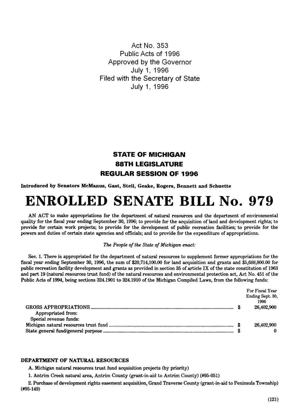 Senate Enrolled Bill