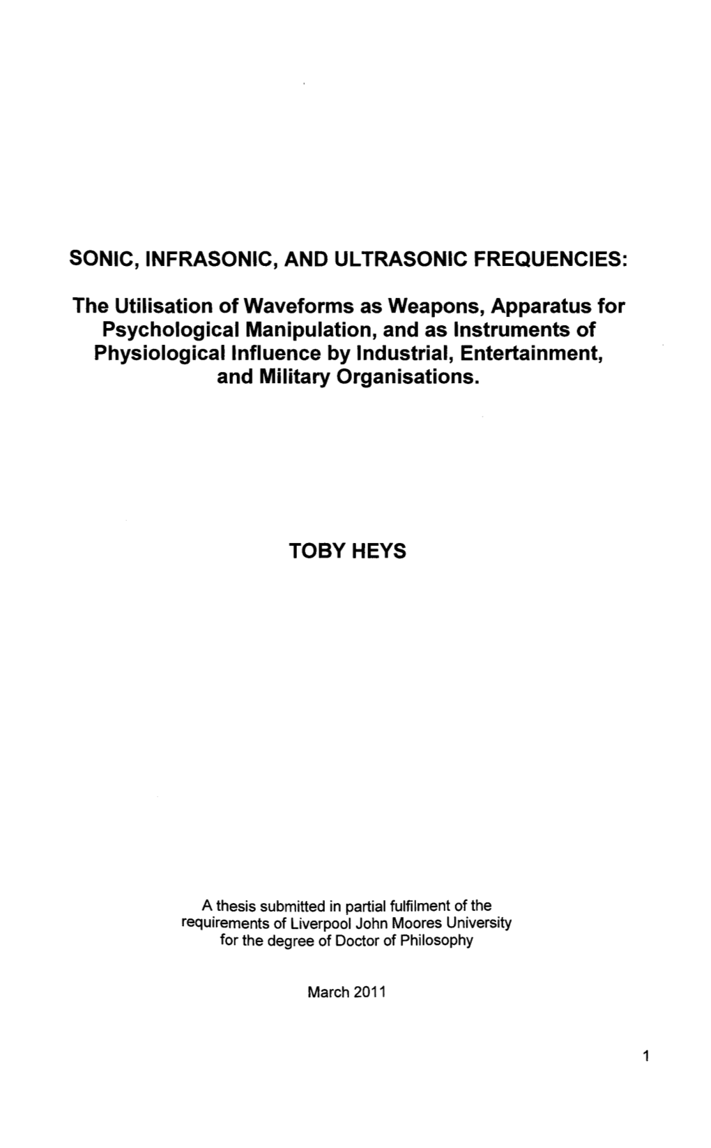 Sonic, Infrasonic, and Ultrasonic Frequencies