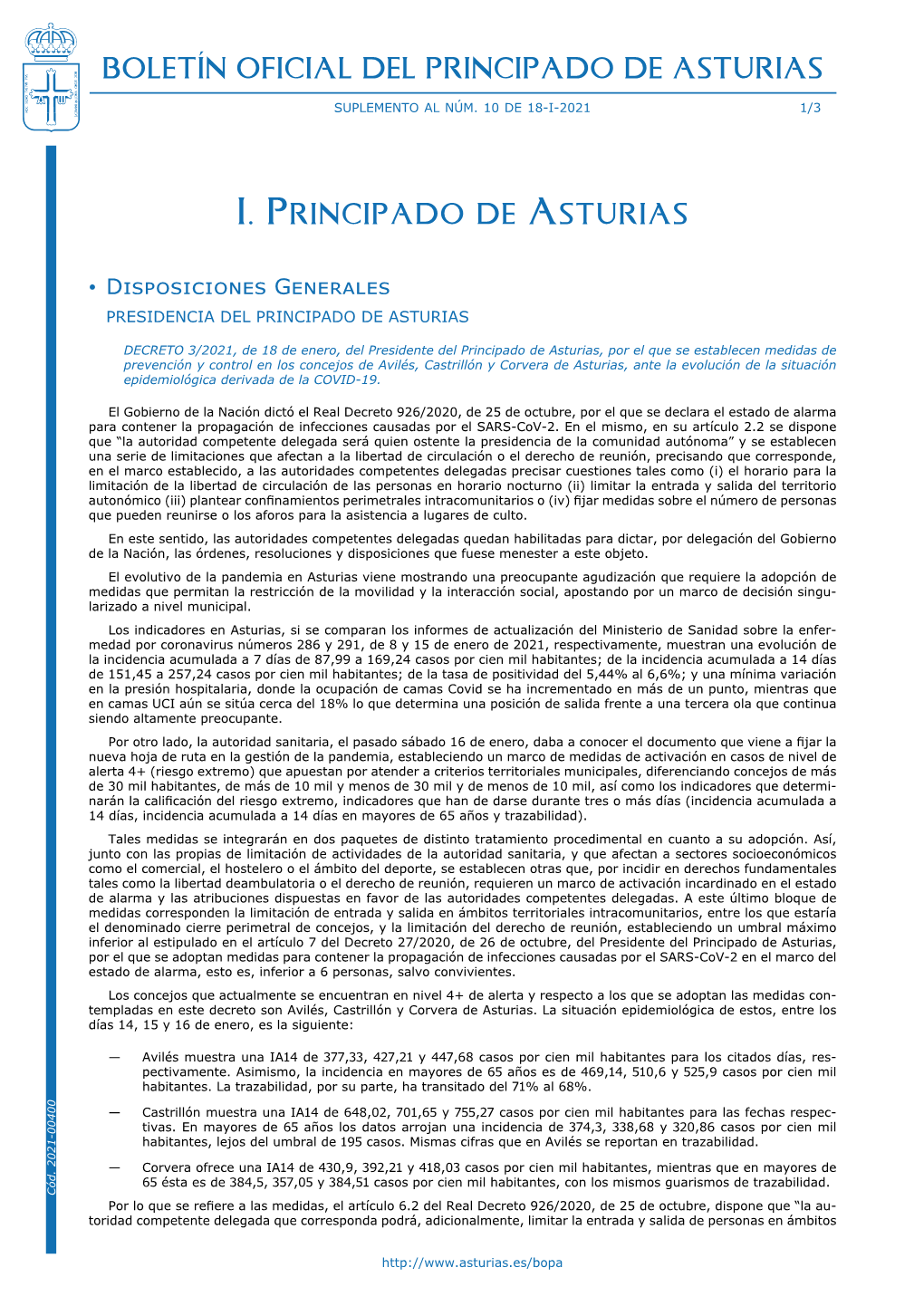 Avilés, Castrillón Y Corvera De Asturias, Ante La Evolución De La Situación Epidemiológica Derivada De La COVID-19