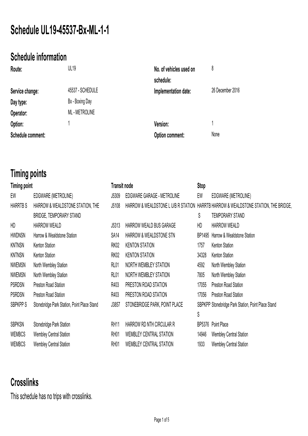 Standard Schedule UL19-45537-Bx-ML-1-1