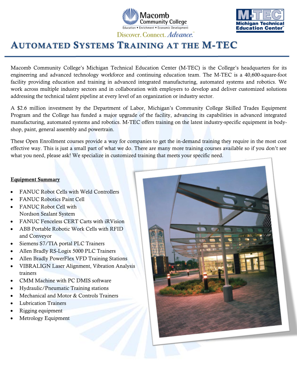 Automated Systems Training at M-TEC